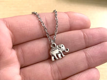 Load image into Gallery viewer, Loyalty Elephant Necklace - Elephant charm 2 sided with stainless steel chain