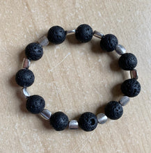 Load image into Gallery viewer, 6.9” Bombastic Aromatherapy Stretchy Bracelet - lava beads bracelet