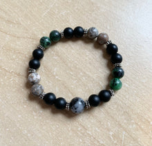Load image into Gallery viewer, Health and Luck Bracelet- Maifanite and Ruby Zoisite 6.8”