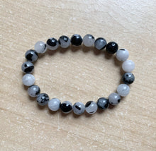 Load image into Gallery viewer, Balance and Peace Bracelet - Black Tourmalinated Quartz
