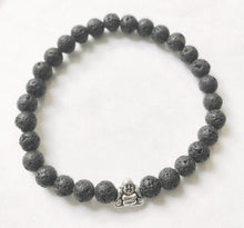 Load image into Gallery viewer, 7.1” Buddha Aromatherapy Lava Bead Bracelet 7”