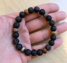 Load image into Gallery viewer, 7.1” Peace of Mind aromatherapy bracelet with Picasso Jasper