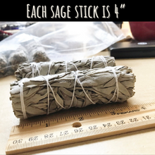 Load image into Gallery viewer, 3 White Sage Smudge Sticks- (1 pack has 3 sage sticks) for burning, ethically sourced from California