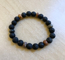 Load image into Gallery viewer, 7.1” Peace of Mind aromatherapy bracelet with Picasso Jasper