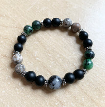Load image into Gallery viewer, Health and Luck Bracelet- Maifanite and Ruby Zoisite 6.8”