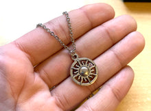Load image into Gallery viewer, Sunshine Necklace - sun charm with stainless steel chain necklace