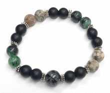 Load image into Gallery viewer, Health and Luck Bracelet- Maifanite and Ruby Zoisite 6.8”