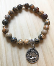 Load image into Gallery viewer, 6.9” Capricorn Bracelet - 8mm Leopardskin Jasper