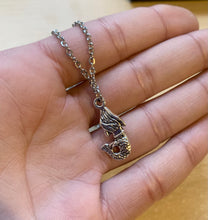 Load image into Gallery viewer, Mermaid’s Life necklace with stainless steel chain 2 sided mermaid charm