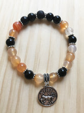 Load image into Gallery viewer, Aries Life Bracelet 7” - carnelian and black agate *only one made*