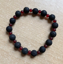 Load image into Gallery viewer, 7” Set of 5 Lava Bead Bracelets- Aromatherapy beads 7”