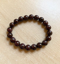 Load image into Gallery viewer, 7.4” Garnet Queen stretchy crystal Bracelet *one left!*