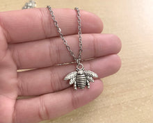 Load image into Gallery viewer, Bees Business Necklace - stainless steel necklace with bee charm