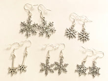 Load image into Gallery viewer, SNOWFLAKE HOLIDAY GIFT SET Sterling Silver Hooks