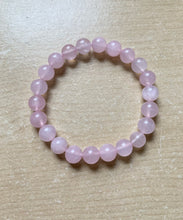 Load image into Gallery viewer, 7.2” Love Life rose Quartz Bracelet - rose Quartz from Madagascar