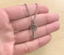 Load image into Gallery viewer, Triskele Key Pendant Necklace - stainless steel necklace with key charm *limited only one available*