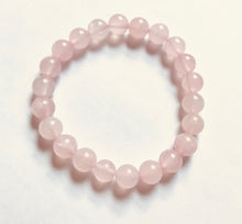Load image into Gallery viewer, 7.2” Love Life rose Quartz Bracelet - rose Quartz from Madagascar