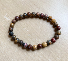 Load image into Gallery viewer, 7.1” Earth Vibe Bracelet - 6mm leopardskin Jasper crystal bracelet bracelet