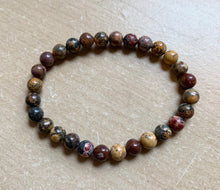 Load image into Gallery viewer, 7.1” Earth Vibe Bracelet - 6mm leopardskin Jasper crystal bracelet bracelet