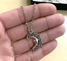 Load image into Gallery viewer, Bright Crescent Moon Necklace- stainless steel chain with moon charm necklace