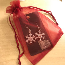 Load image into Gallery viewer, SNOWFLAKE HOLIDAY GIFT SET Sterling Silver Hooks