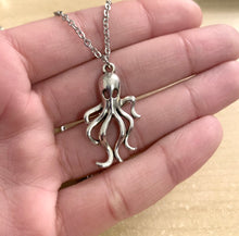 Load image into Gallery viewer, Octopus Necklace - stainless steel necklace with octopus charm spirit animal necklace