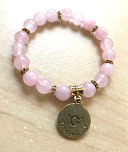 Load image into Gallery viewer, 6.75” Taurus Love Bracelet - rose quartz