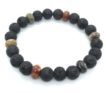 Load image into Gallery viewer, 7.1” Peace of Mind aromatherapy bracelet with Picasso Jasper