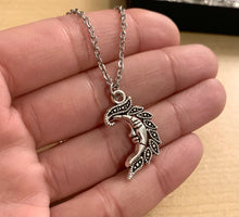 Load image into Gallery viewer, Bright Crescent Moon Necklace- stainless steel chain with moon charm necklace