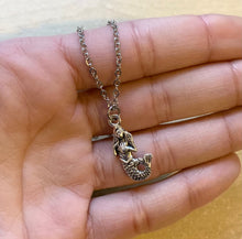 Load image into Gallery viewer, Mermaid’s Life necklace with stainless steel chain 2 sided mermaid charm