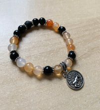 Load image into Gallery viewer, Aries Life Bracelet 7” - carnelian and black agate *only one made*