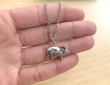 Load image into Gallery viewer, A Boars Life Necklace - stainless steel necklace with 2 sided boar charm