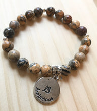 Load image into Gallery viewer, 6.9” Capricorn Bracelet - 8mm Leopardskin Jasper