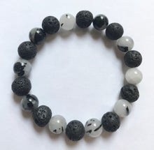 Load image into Gallery viewer, 8” Peaceful Dreams - Black Tourmalinated Quartz Aromatherapy Bracelet