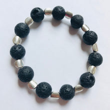Load image into Gallery viewer, 6.9” Bombastic Aromatherapy Stretchy Bracelet - lava beads bracelet