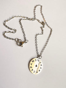 Zodiac Astrology Stainless Steel Wheel Charm necklace with Stainless Steel chain and lobster clasp