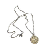 Load image into Gallery viewer, Zodiac Astrology Stainless Steel Wheel Charm necklace with Stainless Steel chain and lobster clasp
