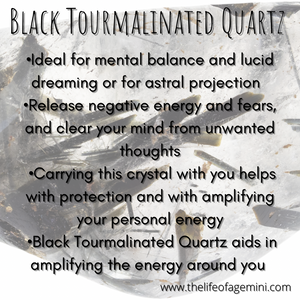 8” Peaceful Dreams - Black Tourmalinated Quartz Aromatherapy Bracelet