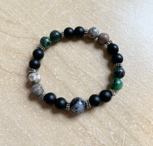 Load image into Gallery viewer, Health and Luck Bracelet- Maifanite and Ruby Zoisite 6.8”
