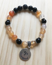 Load image into Gallery viewer, Aries Life Bracelet 7” - carnelian and black agate *only one made*

