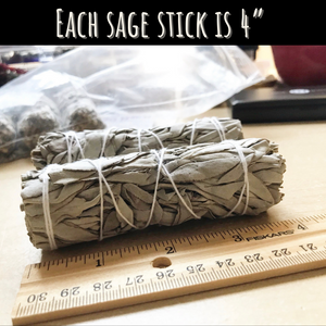 3 White Sage Smudge Sticks- (1 pack has 3 sage sticks) for burning, ethically sourced from California
