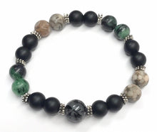 Load image into Gallery viewer, Health and Luck Bracelet- Maifanite and Ruby Zoisite 6.8”
