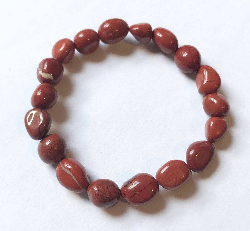7.1” Roots of Your Soul Bracelet 7.4” - Red Jasper nugget beads *only ONE left*