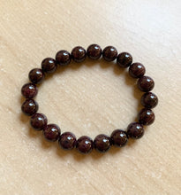 Load image into Gallery viewer, 7.4” Garnet Queen stretchy crystal Bracelet *one left!*
