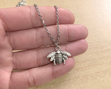 Load image into Gallery viewer, Bees Business Necklace - stainless steel necklace with bee charm
