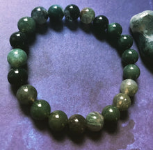 Load image into Gallery viewer, 6.9” Gaia Moss Agate bracelet *Limited* 6.6”
