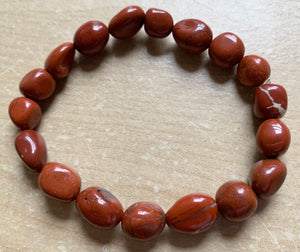 7.1” Roots of Your Soul Bracelet 7.4” - Red Jasper nugget beads *only ONE left*