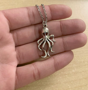 Octopus Necklace - stainless steel necklace with octopus charm spirit animal necklace