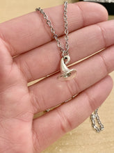 Load image into Gallery viewer, Witch’s Hat Necklace - stainless steel necklace with 3D witch hat charm
