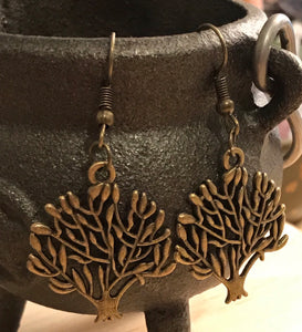 The Trees of Life Earrings- bronze earrings includes rubber backs